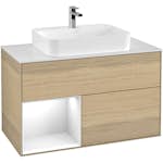 Tvättställsskåp Villeroy & Boch Finion med 2 Lådor Hylla och Bänkskiva för Ytmonterat Tvättställ