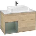 Tvättställsskåp Villeroy & Boch Finion med 2 Lådor Hylla och Bänkskiva för Ytmonterat Tvättställ