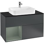 Tvättställsskåp Villeroy & Boch Finion med 2 Lådor Hylla och Bänkskiva för Ytmonterat Tvättställ