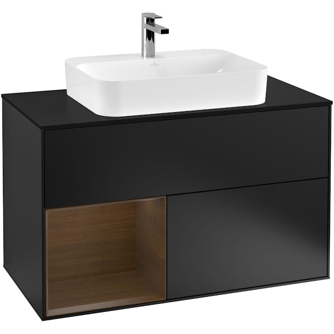 Tvättställsskåp Villeroy & Boch Finion med 2 Lådor Hylla och Bänkskiva för Ytmonterat Tvättställ