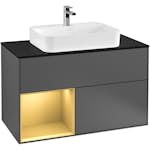 Tvättställsskåp Villeroy & Boch Finion med 2 Lådor Hylla och Bänkskiva för Ytmonterat Tvättställ