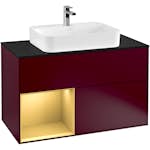 Tvättställsskåp Villeroy & Boch Finion med 2 Lådor Hylla och Bänkskiva för Ytmonterat Tvättställ