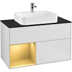 Tvättställsskåp Villeroy & Boch Finion med 2 Lådor Hylla och Bänkskiva för Ytmonterat Tvättställ