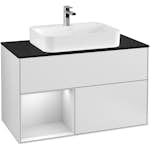 Tvättställsskåp Villeroy & Boch Finion med 2 Lådor Hylla och Bänkskiva för Ytmonterat Tvättställ