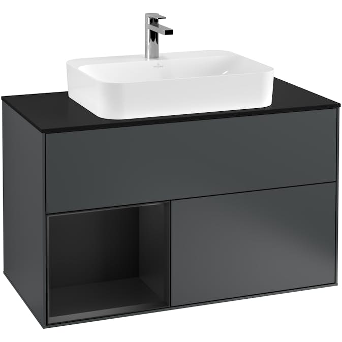 Tvättställsskåp Villeroy & Boch Finion med 2 Lådor Hylla och Bänkskiva för Ytmonterat Tvättställ