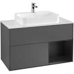 Tvättställsskåp Villeroy & Boch Finion med 2 Lådor Hylla och Bänkskiva för Ytmonterat Tvättställ