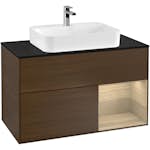 Tvättställsskåp Villeroy & Boch Finion med 2 Lådor Hylla och Bänkskiva för Ytmonterat Tvättställ