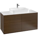 Tvättställsskåp Villeroy & Boch Finion med 4 Lådor och Bänkskiva för Ytmonterat Tvättställ