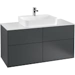 Tvättställsskåp Villeroy & Boch Finion med 4 Lådor och Bänkskiva för Ytmonterat Tvättställ