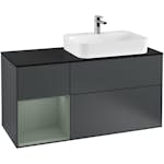 Tvättställsskåp Villeroy & Boch Finion med 3 Lådor Hylla och Bänkskiva för Ocentrerat Ytmonterat Tvättställ