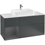 Tvättställsskåp Villeroy & Boch Finion med 3 Lådor Hylla och Bänkskiva för Ytmonterat Tvättställ