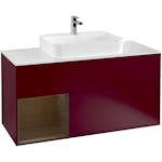 Tvättställsskåp Villeroy & Boch Finion med 3 Lådor Hylla och Bänkskiva för Ytmonterat Tvättställ