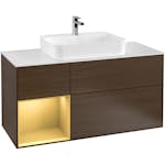 Tvättställsskåp Villeroy & Boch Finion med 3 Lådor Hylla och Bänkskiva för Ytmonterat Tvättställ