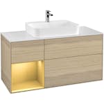 Tvättställsskåp Villeroy & Boch Finion med 3 Lådor Hylla och Bänkskiva för Ytmonterat Tvättställ