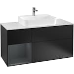 Tvättställsskåp Villeroy & Boch Finion med 3 Lådor Hylla och Bänkskiva för Ytmonterat Tvättställ