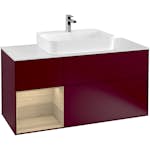 Tvättställsskåp Villeroy & Boch Finion med 3 Lådor Hylla och Bänkskiva för Ytmonterat Tvättställ