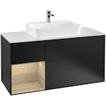 Tvättställsskåp Villeroy & Boch Finion med 3 Lådor Hylla och Bänkskiva för Ytmonterat Tvättställ