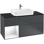 Tvättställsskåp Villeroy & Boch Finion med 3 Lådor Hylla och Bänkskiva för Ytmonterat Tvättställ