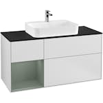 Tvättställsskåp Villeroy & Boch Finion med 3 Lådor Hylla och Bänkskiva för Ytmonterat Tvättställ