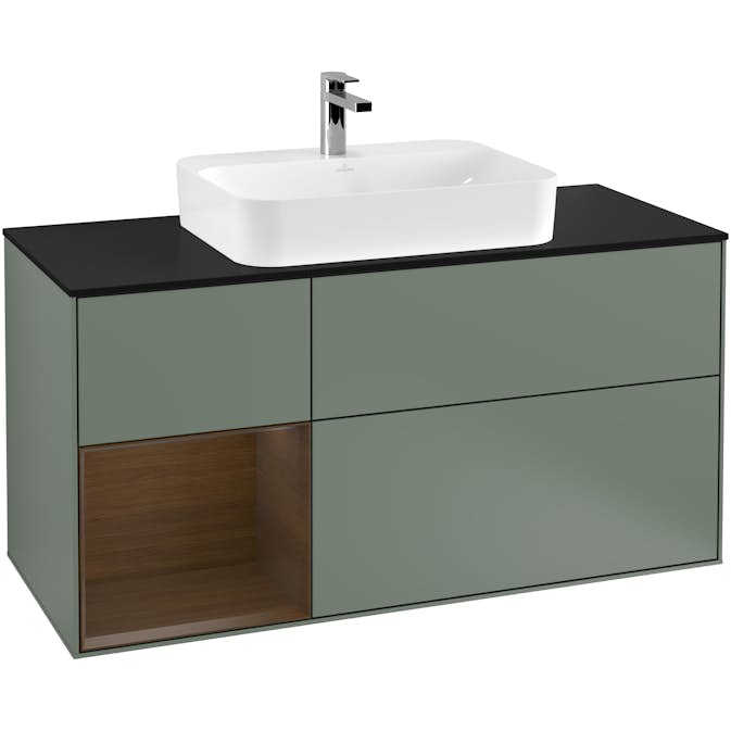 Tvättställsskåp Villeroy & Boch Finion med 3 Lådor Hylla och Bänkskiva för Ytmonterat Tvättställ