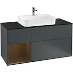 Tvättställsskåp Villeroy & Boch Finion med 3 Lådor Hylla och Bänkskiva för Ytmonterat Tvättställ