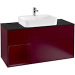 Tvättställsskåp Villeroy & Boch Finion med 3 Lådor Hylla och Bänkskiva för Ytmonterat Tvättställ