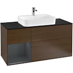 Tvättställsskåp Villeroy & Boch Finion med 3 Lådor Hylla och Bänkskiva för Ytmonterat Tvättställ