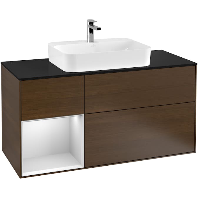 Tvättställsskåp Villeroy & Boch Finion med 3 Lådor Hylla och Bänkskiva för Ytmonterat Tvättställ