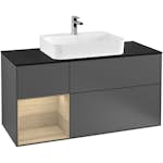 Tvättställsskåp Villeroy & Boch Finion med 3 Lådor Hylla och Bänkskiva för Ytmonterat Tvättställ