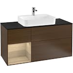 Tvättställsskåp Villeroy & Boch Finion med 3 Lådor Hylla och Bänkskiva för Ytmonterat Tvättställ
