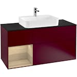 Tvättställsskåp Villeroy & Boch Finion med 3 Lådor Hylla och Bänkskiva för Ytmonterat Tvättställ