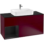 Tvättställsskåp Villeroy & Boch Finion med 3 Lådor Hylla och Bänkskiva för Ytmonterat Tvättställ