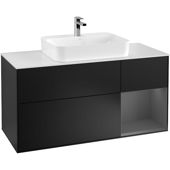 Tvättställsskåp Villeroy & Boch Finion med 3 Lådor Hylla och Bänkskiva för Ytmonterat Tvättställ