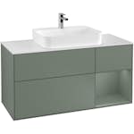 Tvättställsskåp Villeroy & Boch Finion med 3 Lådor Hylla och Bänkskiva för Ytmonterat Tvättställ