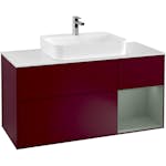Tvättställsskåp Villeroy & Boch Finion med 3 Lådor Hylla och Bänkskiva för Ytmonterat Tvättställ