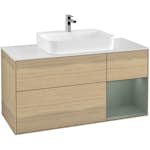 Tvättställsskåp Villeroy & Boch Finion med 3 Lådor Hylla och Bänkskiva för Ytmonterat Tvättställ