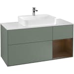 Tvättställsskåp Villeroy & Boch Finion med 3 Lådor Hylla och Bänkskiva för Ytmonterat Tvättställ