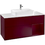 Tvättställsskåp Villeroy & Boch Finion med 3 Lådor Hylla och Bänkskiva för Ytmonterat Tvättställ