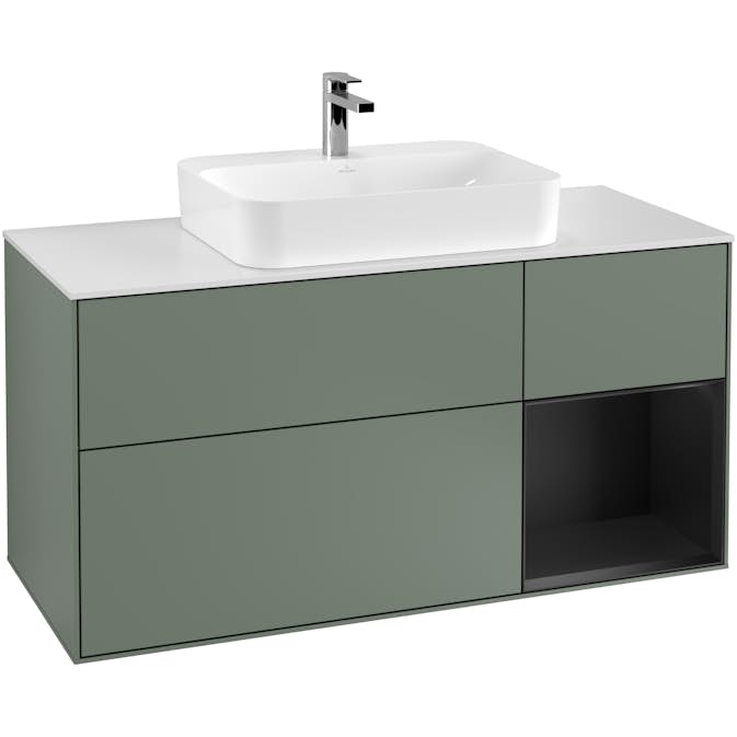 Tvättställsskåp Villeroy & Boch Finion med 3 Lådor Hylla och Bänkskiva för Ytmonterat Tvättställ