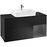 Tvättställsskåp Villeroy & Boch Finion med 3 Lådor Hylla och Bänkskiva för Ytmonterat Tvättställ