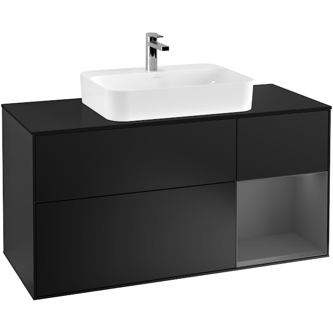 Tvättställsskåp Villeroy & Boch Finion med 3 Lådor Hylla och Bänkskiva för Ytmonterat Tvättställ