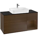 Tvättställsskåp Villeroy & Boch Finion med 3 Lådor Hylla och Bänkskiva för Ytmonterat Tvättställ