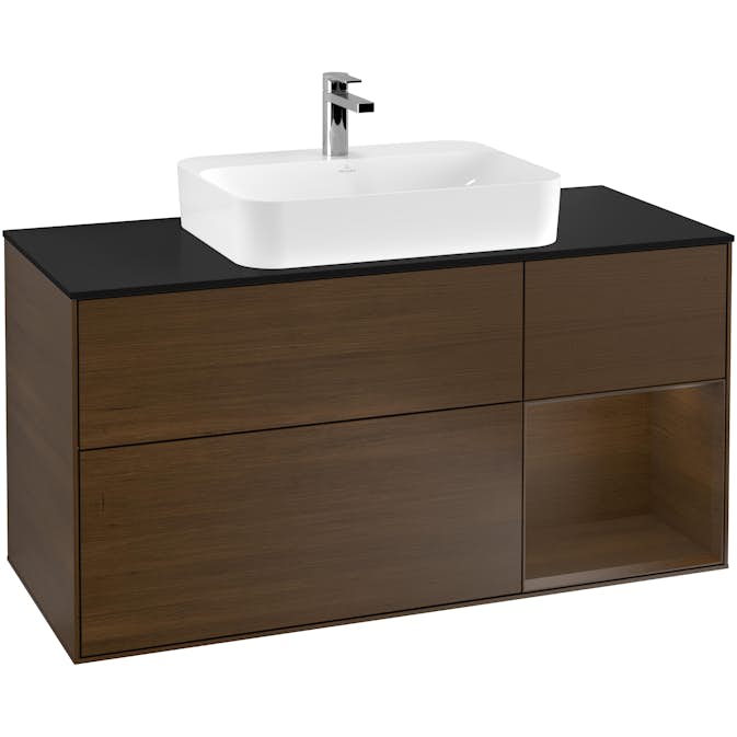 Tvättställsskåp Villeroy & Boch Finion med 3 Lådor Hylla och Bänkskiva för Ytmonterat Tvättställ