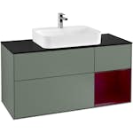 Tvättställsskåp Villeroy & Boch Finion med 3 Lådor Hylla och Bänkskiva för Ytmonterat Tvättställ