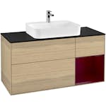 Tvättställsskåp Villeroy & Boch Finion med 3 Lådor Hylla och Bänkskiva för Ytmonterat Tvättställ