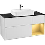 Tvättställsskåp Villeroy & Boch Finion med 3 Lådor Hylla och Bänkskiva för Ytmonterat Tvättställ