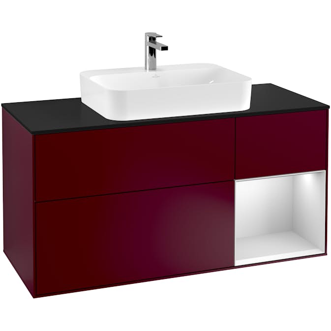 Tvättställsskåp Villeroy & Boch Finion med 3 Lådor Hylla och Bänkskiva för Ytmonterat Tvättställ