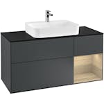 Tvättställsskåp Villeroy & Boch Finion med 3 Lådor Hylla och Bänkskiva för Ytmonterat Tvättställ