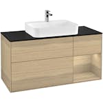 Tvättställsskåp Villeroy & Boch Finion med 3 Lådor Hylla och Bänkskiva för Ytmonterat Tvättställ