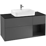 Tvättställsskåp Villeroy & Boch Finion med 3 Lådor Hylla och Bänkskiva för Ytmonterat Tvättställ